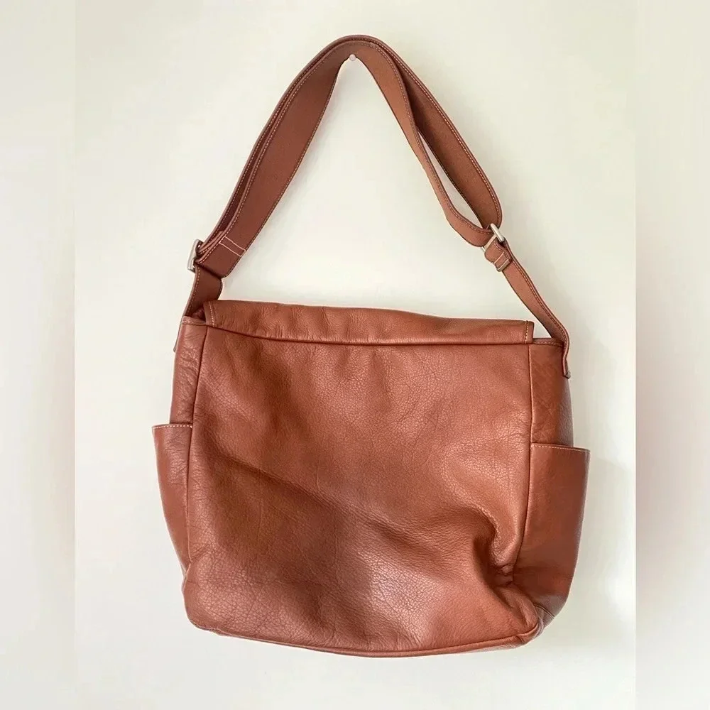 Levenger Leather Bag Messenger Brown